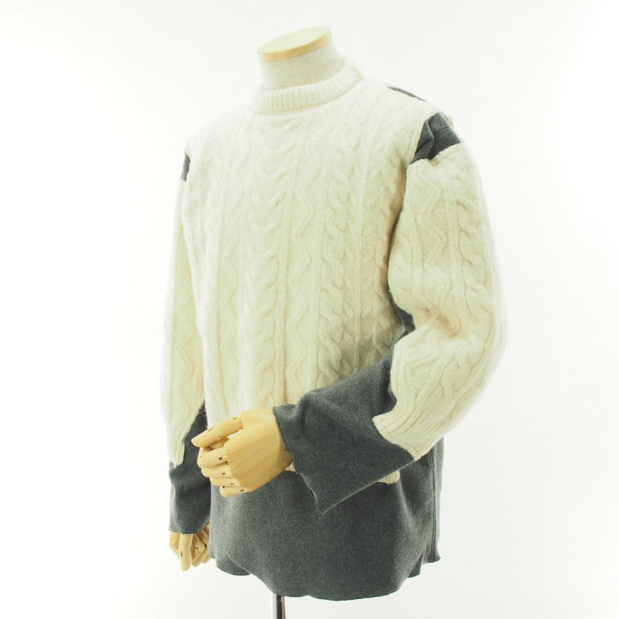 Rebuild by Needles ӥɥХˡݥɥ륺 - Fisherman Sweater  Covered Sweater - Grey - LQ299C / S Size
