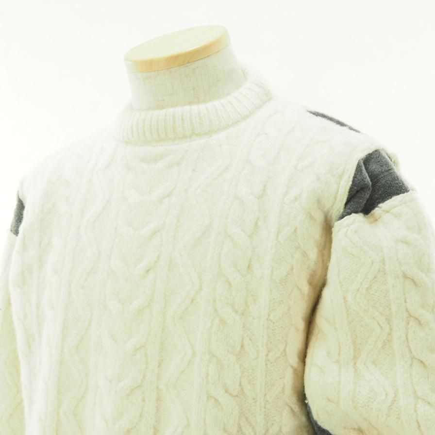 Rebuild by Needles リビルドバイニ－ドルズ - Fisherman Sweater → Covered Sweater - Grey - LQ299C / S Size