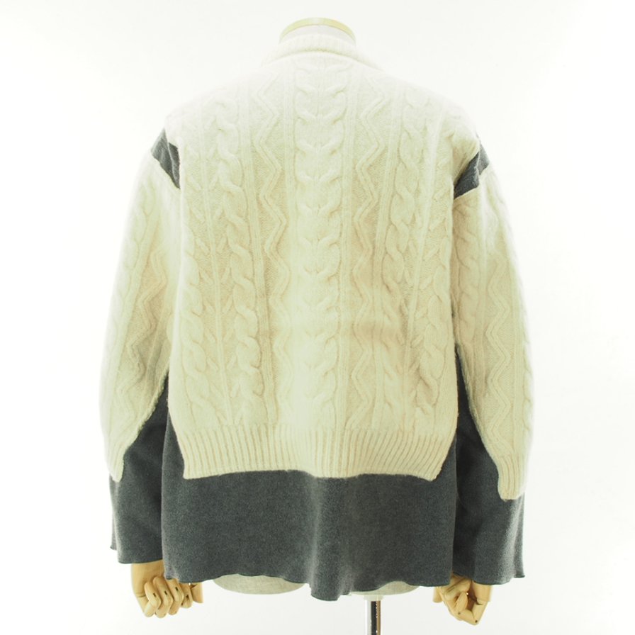 Rebuild by Needles ӥɥХˡݥɥ륺 - Fisherman Sweater  Covered Sweater - Grey - LQ299C / S Size