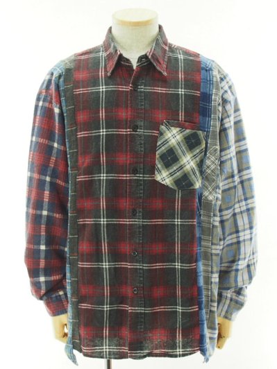 Rebuild by Needles ӥɥХˡݥɥ륺 - Flannel Shirt  7 Cut Wide Shirt - LQ306D