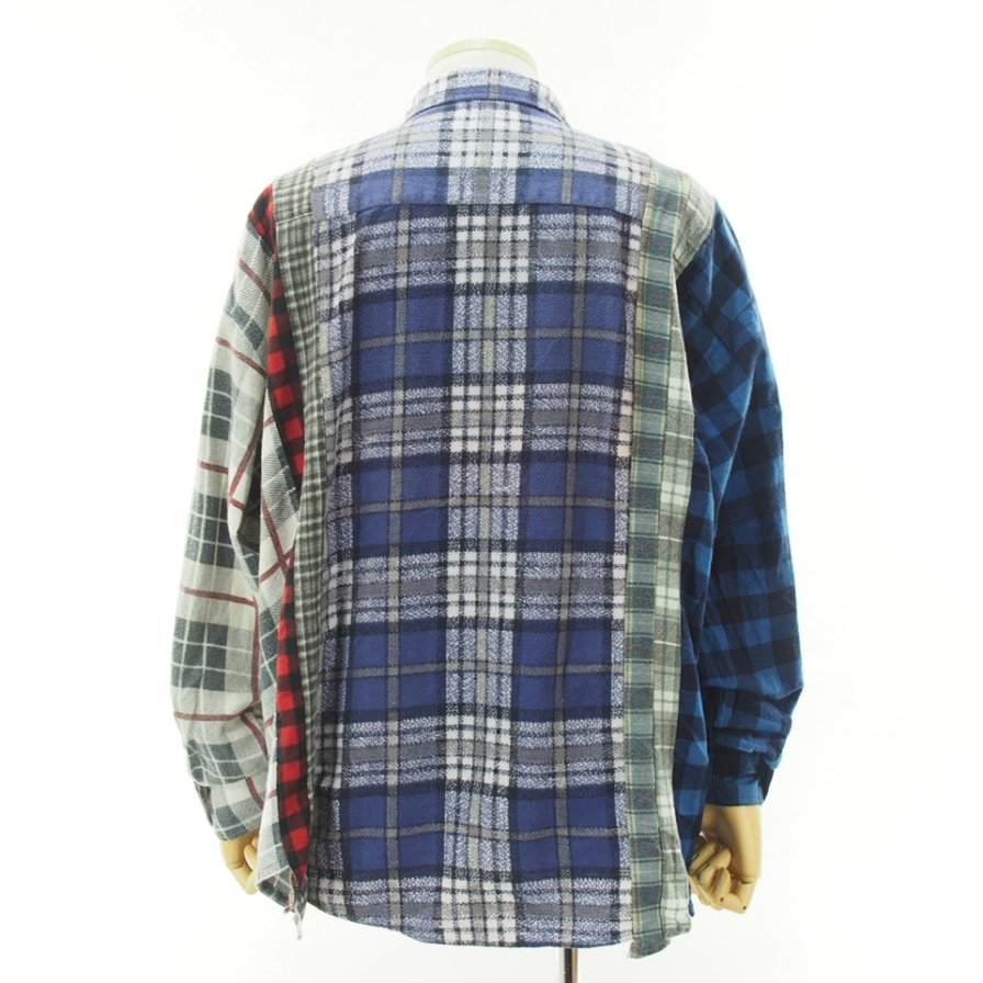 Rebuild by Needles ӥɥХˡݥɥ륺 - Flannel Shirt  7 Cut Wide Shirt - LQ306E