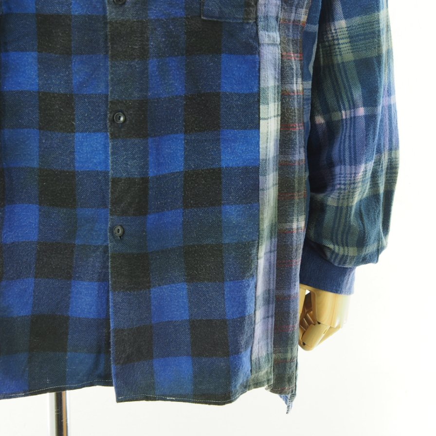 Rebuild by Needles ӥɥХˡݥɥ륺 - Flannel Shirt  7 Cut Wide Shirt - Tie Dye - LQ307C