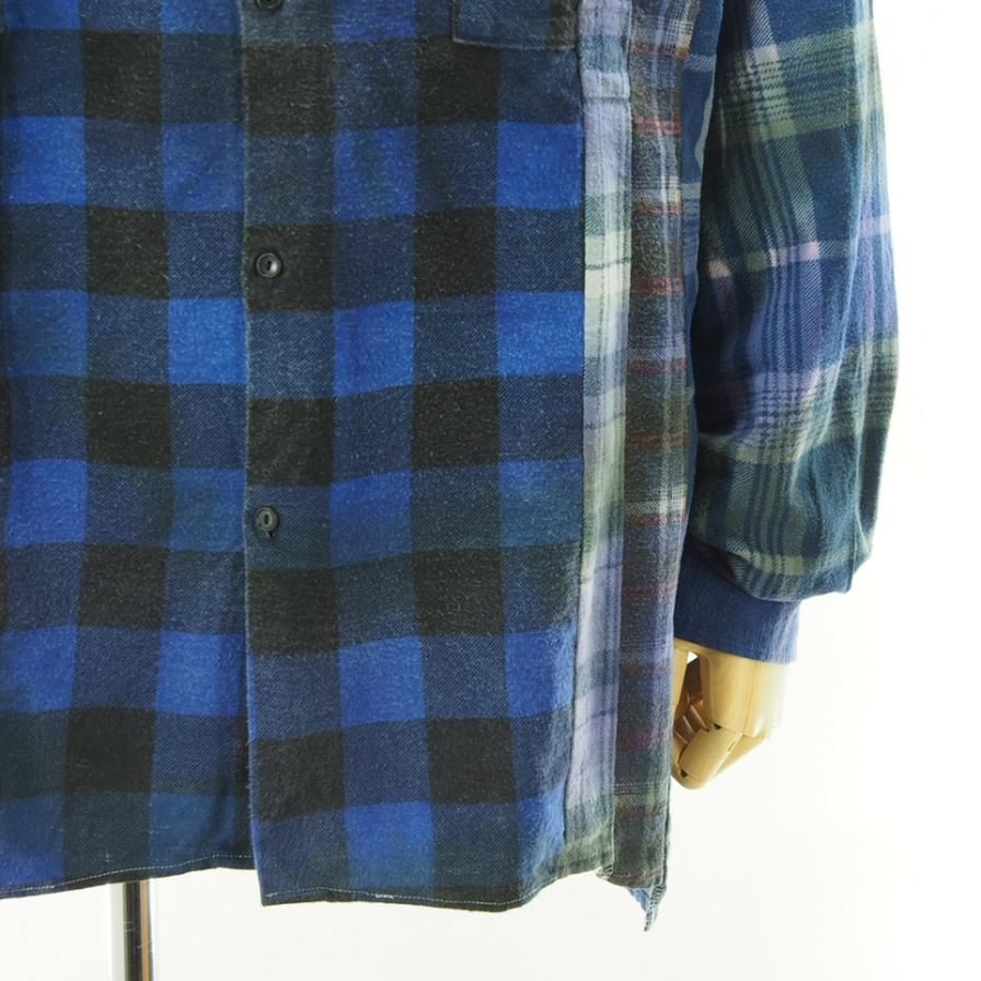 Rebuild by Needles リビルドバイニ－ドルズ - Flannel Shirt → 7 Cut Wide Shirt - Tie Dye - LQ307C