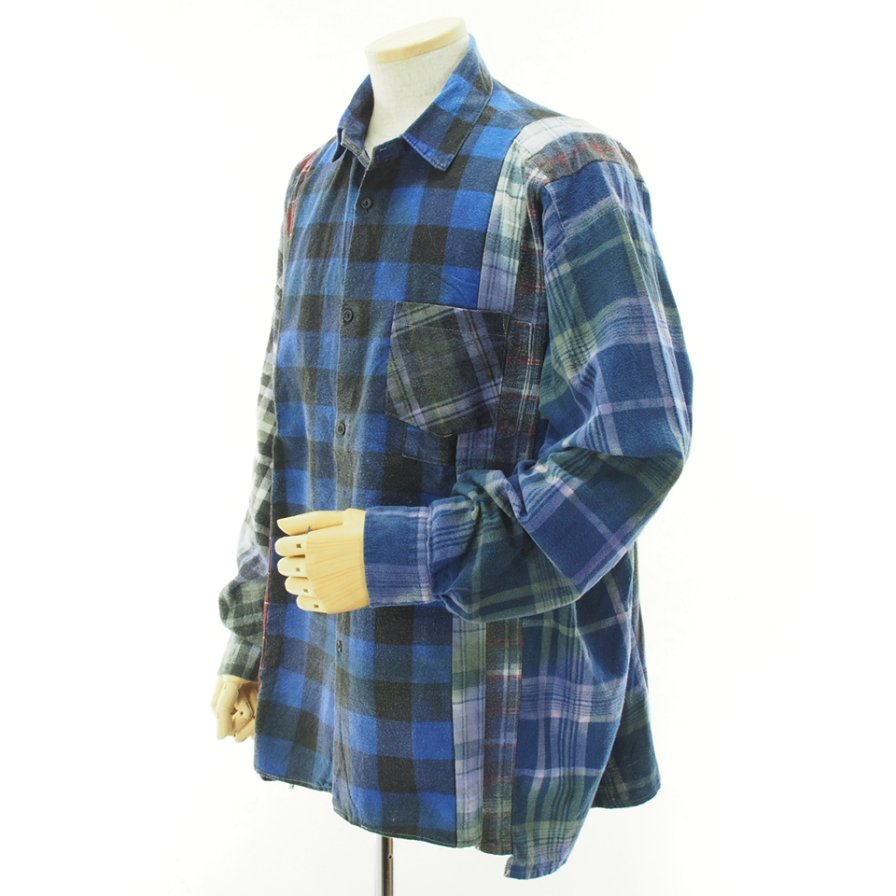 Rebuild by Needles リビルドバイニ－ドルズ - Flannel Shirt → 7 Cut Wide Shirt - Tie Dye  - LQ307C