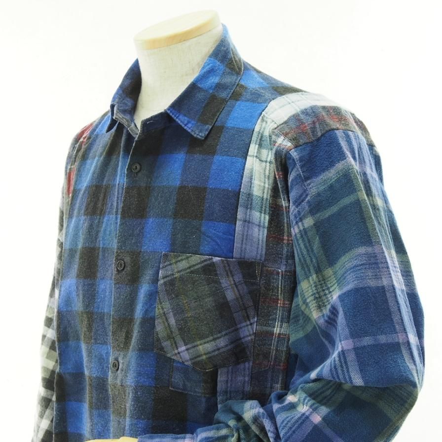 Rebuild by Needles リビルドバイニ－ドルズ - Flannel Shirt → 7 Cut Wide Shirt - Tie Dye - LQ307C