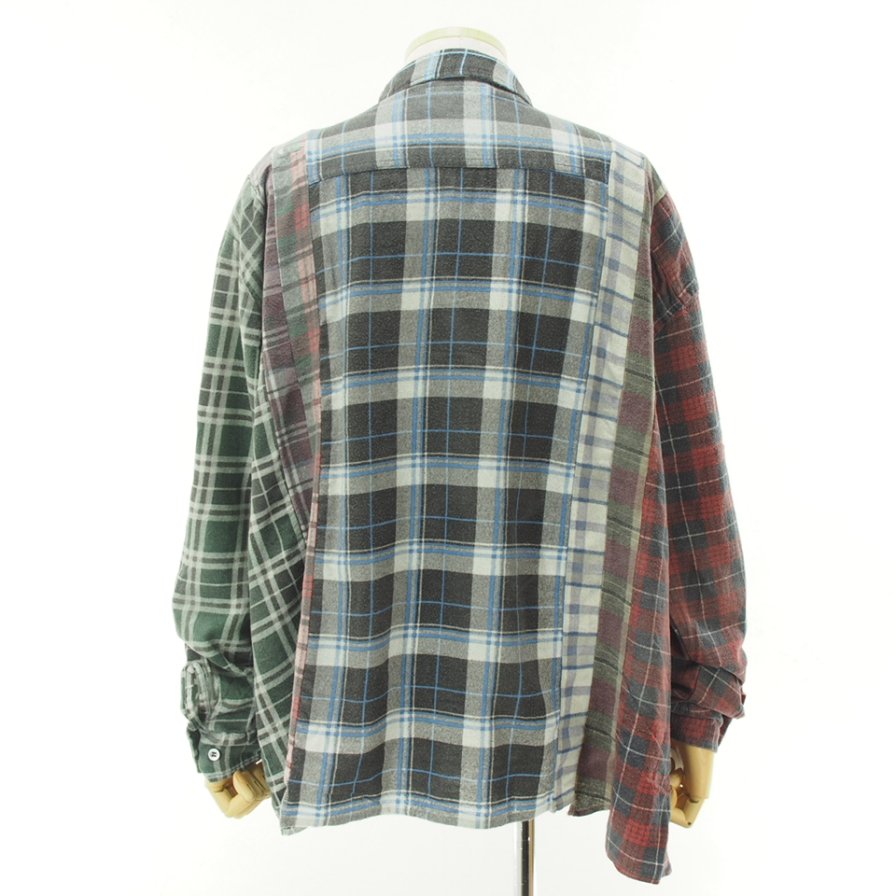 Rebuild by Needles ӥɥХˡݥɥ륺 - Flannel Shirt  7 Cut Wide Shirt - Reflection - LQ308C
