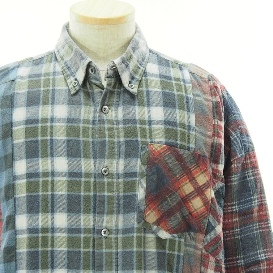 Rebuild by Needles ӥɥХˡݥɥ륺 - Flannel Shirt  7 Cut Wide Shirt - Reflection - LQ308D