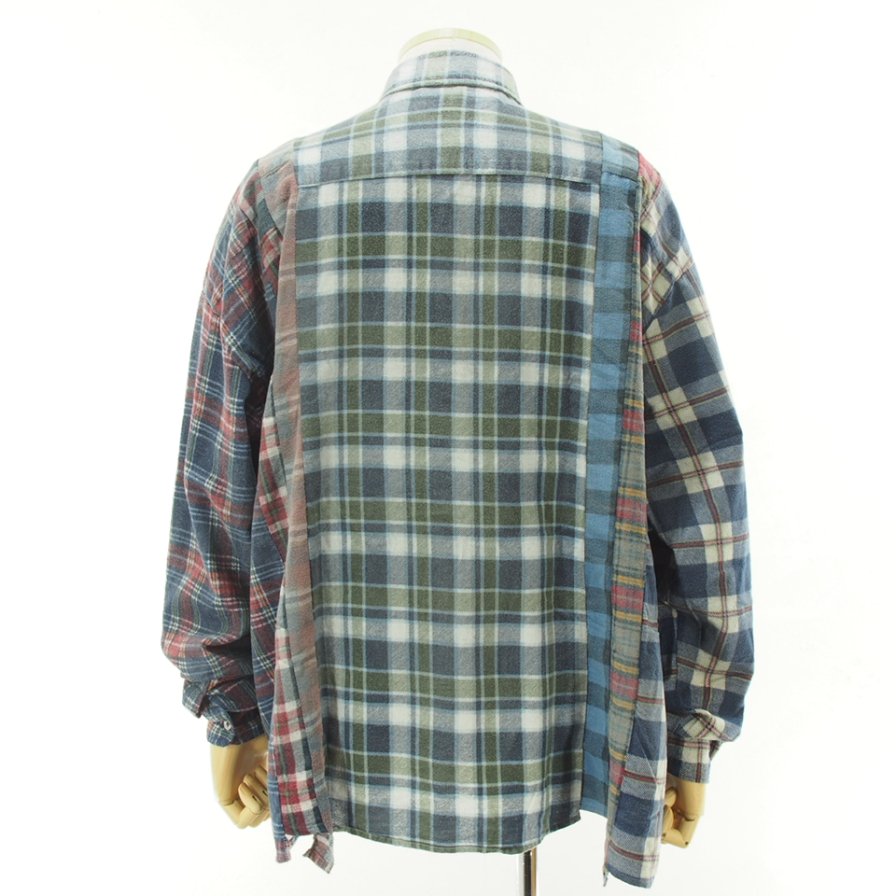 Rebuild by Needles ӥɥХˡݥɥ륺 - Flannel Shirt  7 Cut Wide Shirt - Reflection - LQ308D