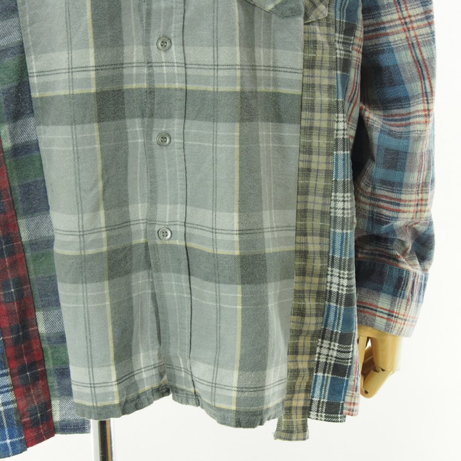 Rebuild by Needles ӥɥХˡݥɥ륺 - Flannel Shirt  7 Cut Wide Shirt - Reflection - LQ308F
