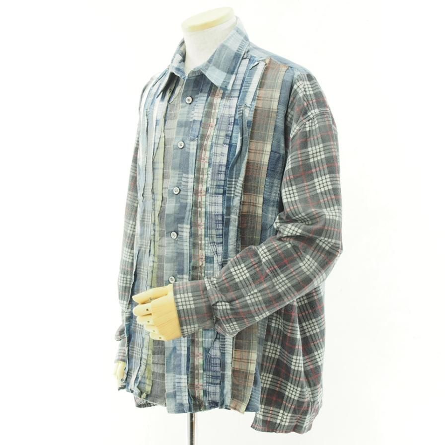 Rebuild by Needles リビルドバイニ－ドルズ - Flannel Shirt → Ribbon Wide Shirt - Reflection  - LQ314H