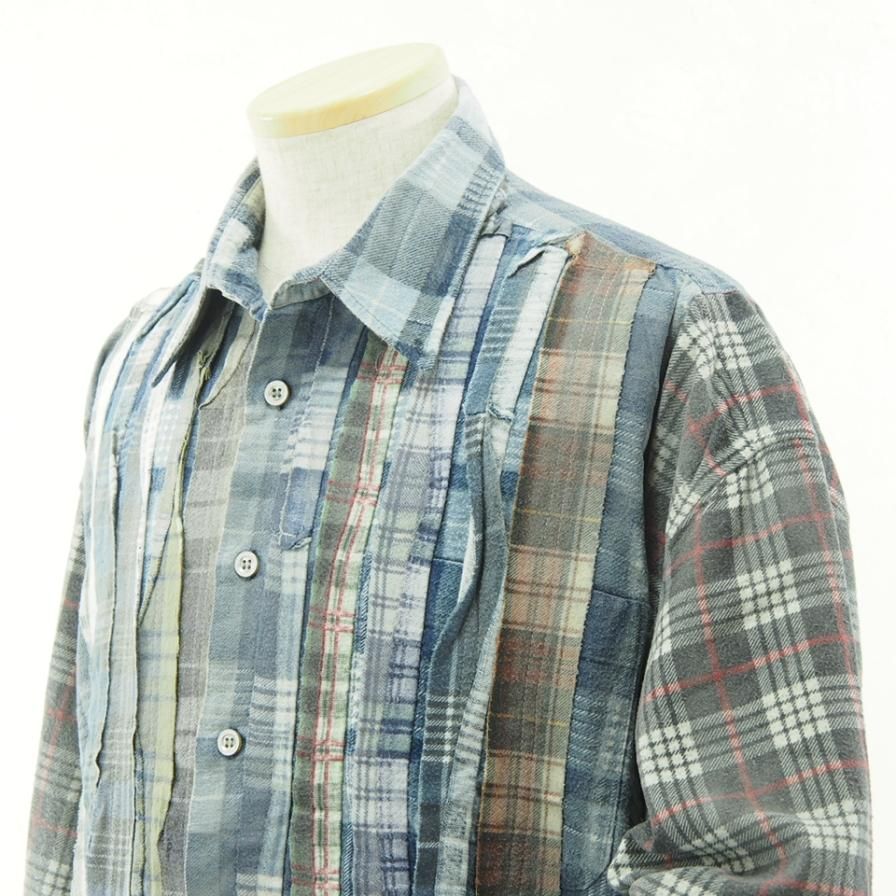 Rebuild by Needles リビルドバイニ－ドルズ - Flannel Shirt → Ribbon Wide Shirt - Reflection  - LQ314H