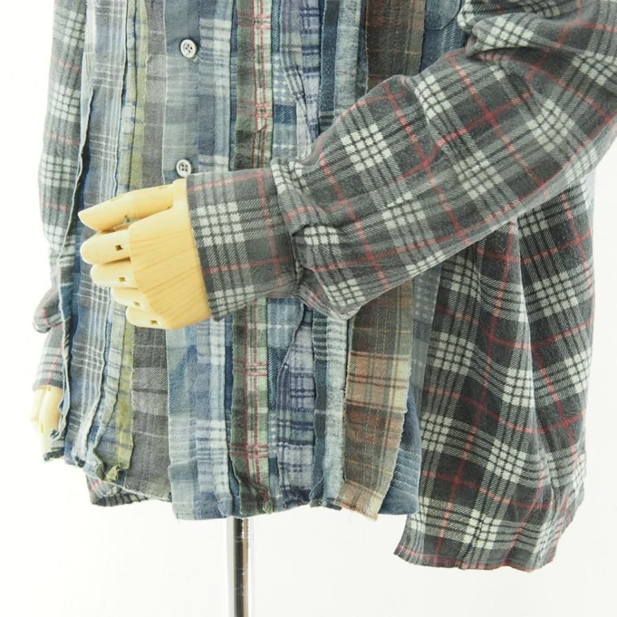 Rebuild by Needles リビルドバイニ－ドルズ - Flannel Shirt → Ribbon Wide Shirt - Reflection  - LQ314H