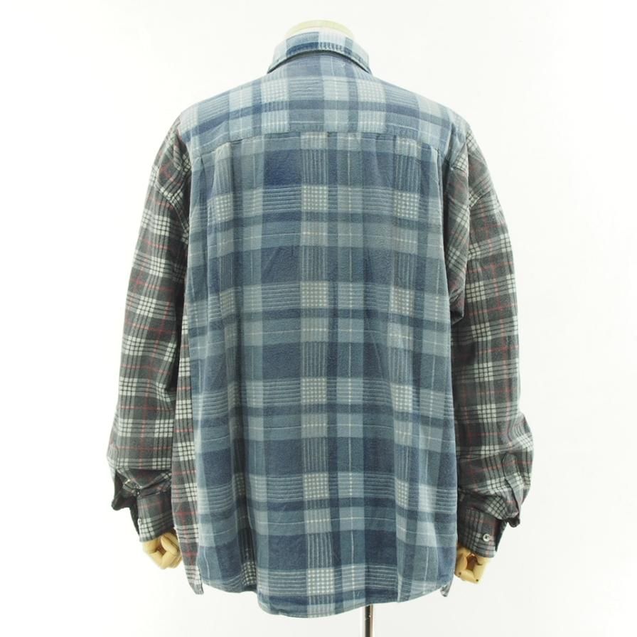 Rebuild by Needles リビルドバイニ－ドルズ - Flannel Shirt → Ribbon Wide Shirt - Reflection  - LQ314H