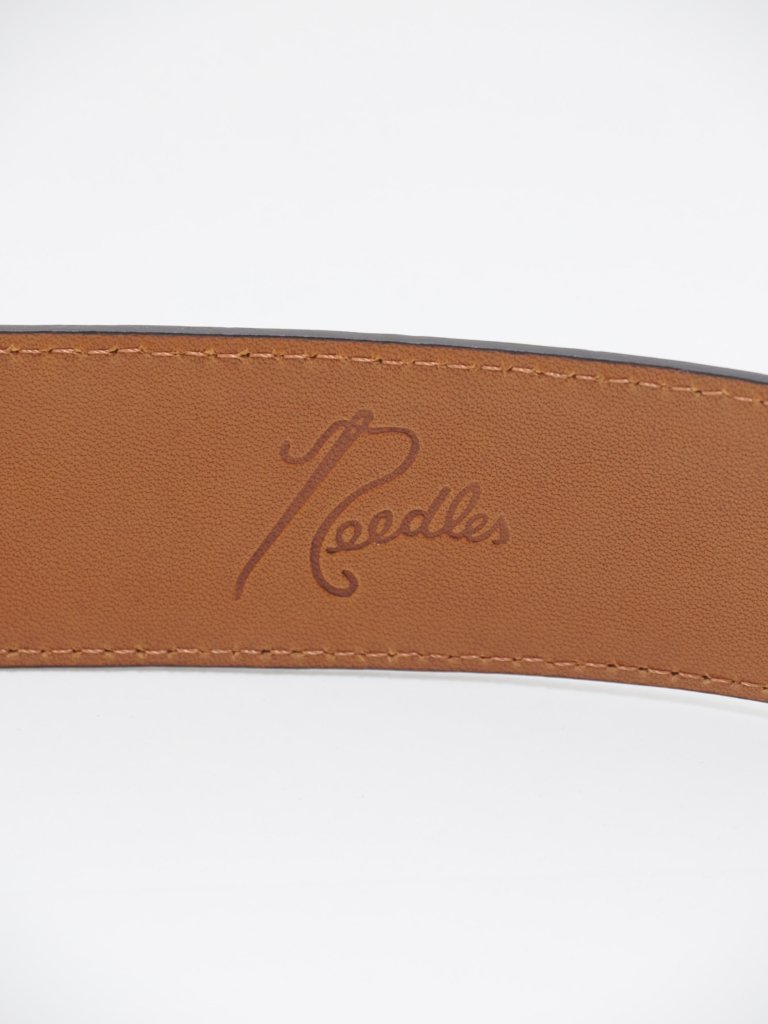 Needles ˡɥ륺 - Peace Buckle Belt ԡХå٥ - Crocodile Embossed Leather - Brown