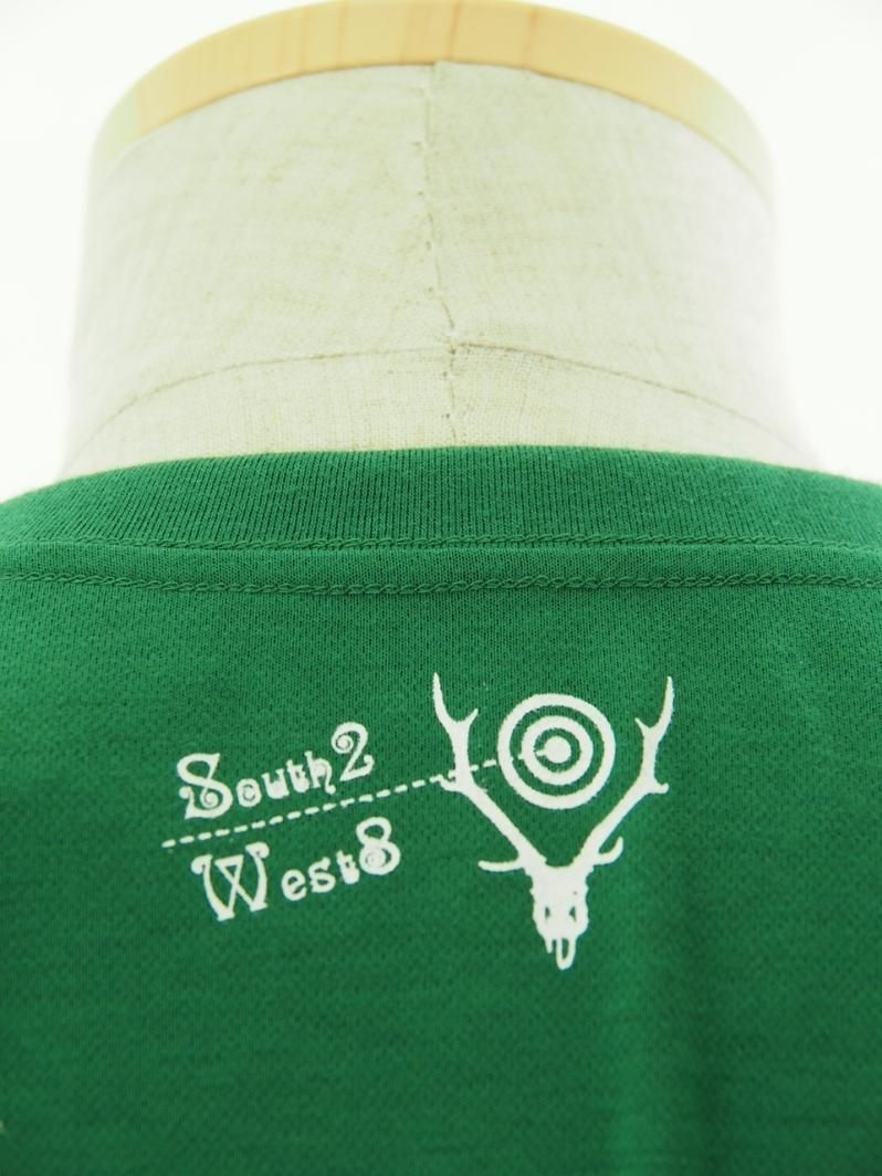 South2 West8 サウスツーウエストエイト - S/S Crew Neck Tee ショートスリーブクルーネックティー - Maze - Green