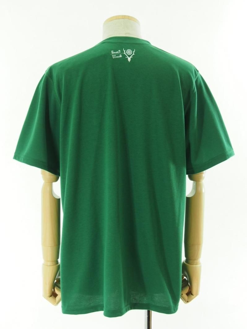 south2west8 Tシャツ　グリーン　Ｌ south2west8 Tシャツ グリーン L South2West8【サウスツー