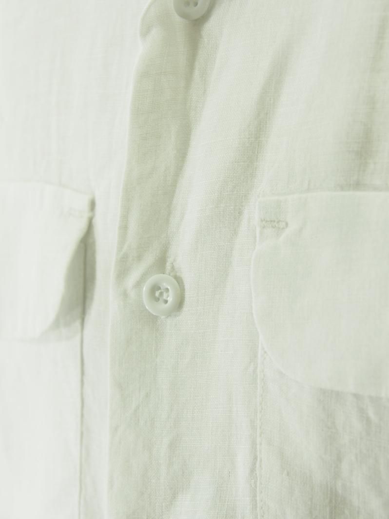 Engineered Garments エンジニアドガーメンツ - Classic Shirt クラッシックシャツ -  Handkerchief Linen - White