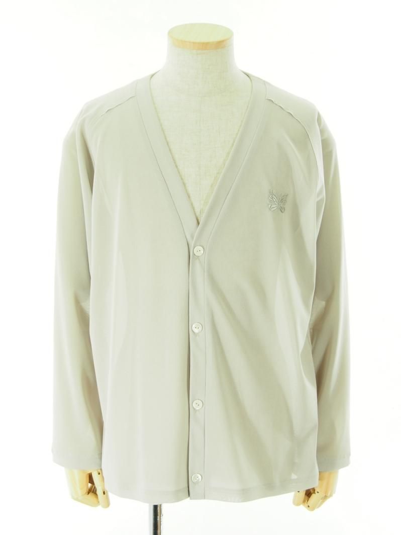 Needles ニードルズ - V Neck Cardigan ブイネックカーディガン - Poly Mesh - Taupe