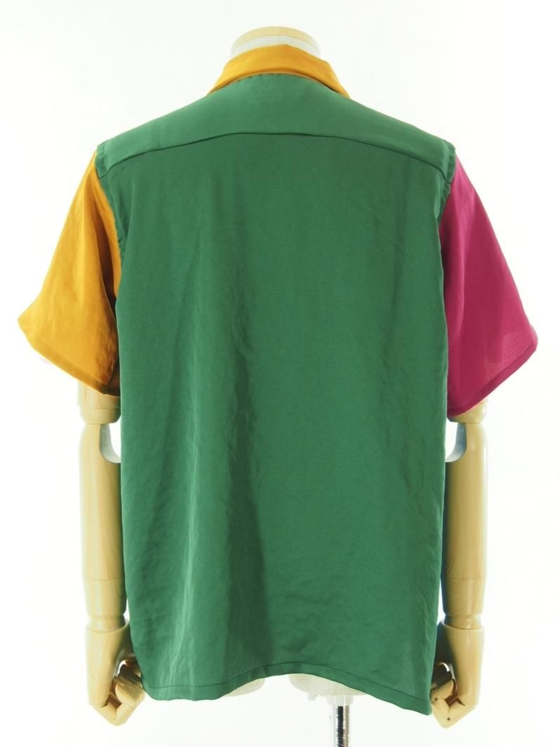 Needles ニードルズ - S/S Classic Shirt ショートスリーブクラッシックシャツ - Poly Sateen / Multi Color - Vivit Tone　