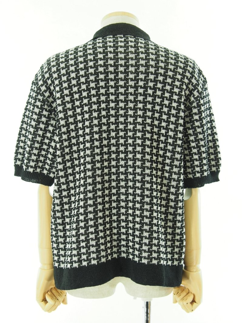 Needles ニードルズ - Polo Sweater ポロセーター - Houndstooth - Black