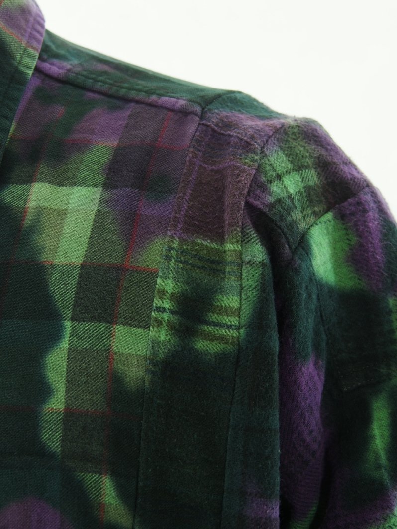 Rebuild by Needles ӥɥХˡݥɥ륺 - Flannel Shirt 7 Cut Wide Shirt - Uneven Dye - MR350E