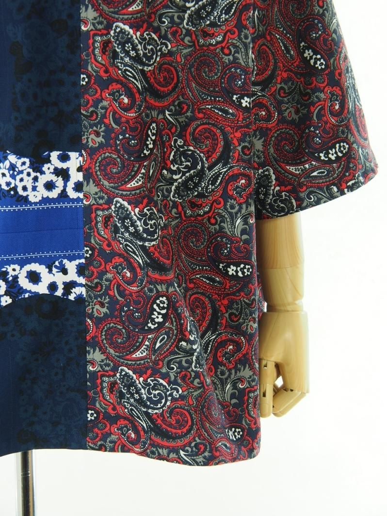 NOMA t.d. ノーマティーディー - Color Block Half Zip Shirt - Navy