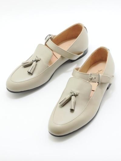 Needles ニードルズ - Strapped Saddle Loafer ストラップサドルローファー - Taupe トープ