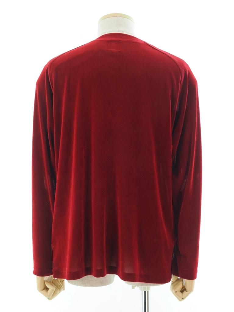 Needles ニードルズ - V/N Cardigan ブイネックカーディガン - Mesh / Flocky Pt. - Red
