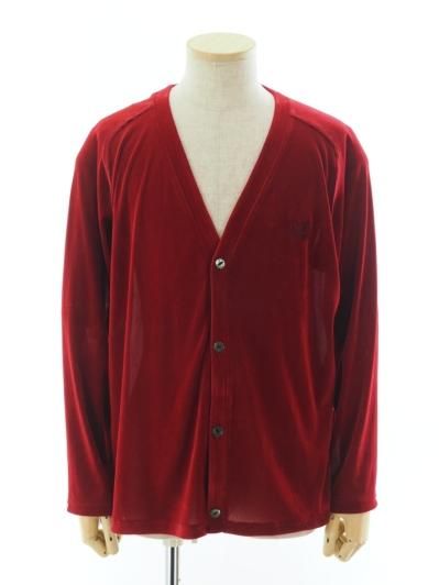 Needles ニードルズ - V/N Cardigan ブイネックカーディガン - Mesh / Flocky Pt. - Red
