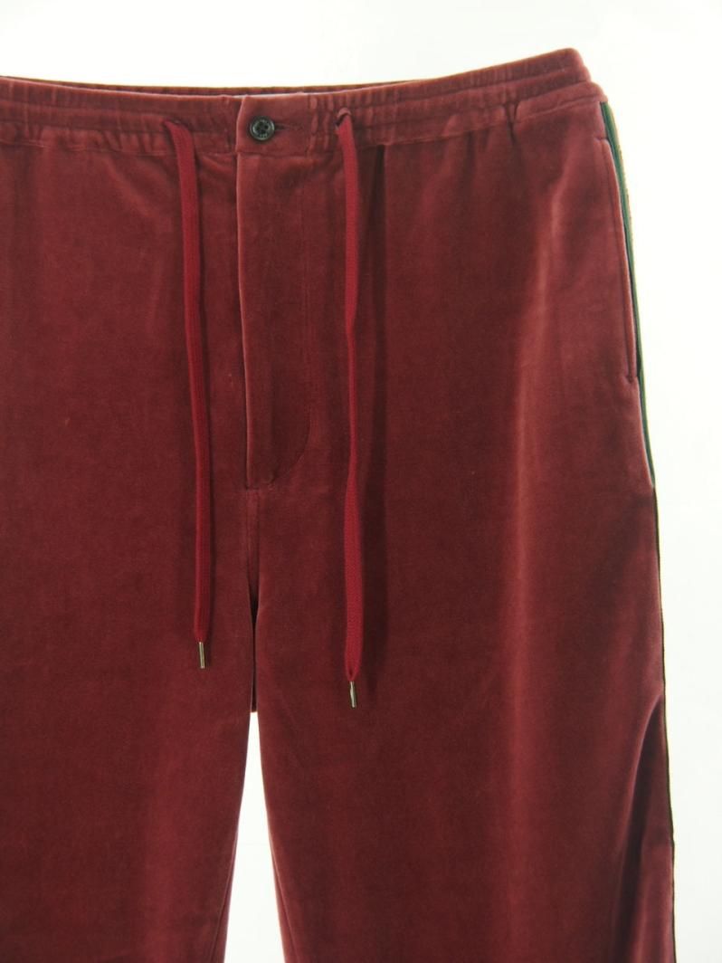 TUITACI 朔 ツイタチ - Heavy oz Velour Lined Pant - Burgundy