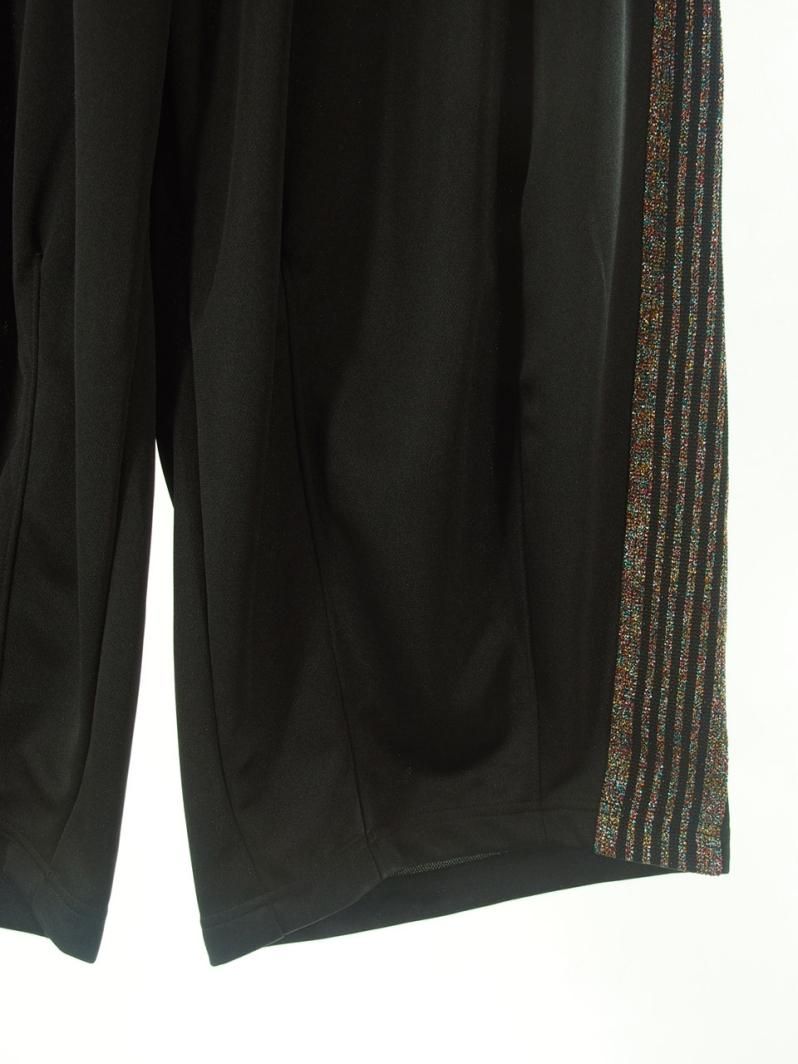 Needles x one day / ニードルズ × ワンデイ 別注 - H.D.Track Pant ヒザデルトラックパンツ - Poly Smooth - Black × Multi Lame
