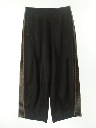 Needles x one day / ニードルズ × ワンデイ 別注 - H.D.Track Pant ヒザデルトラックパンツ - Poly Smooth - Black × Multi Lame