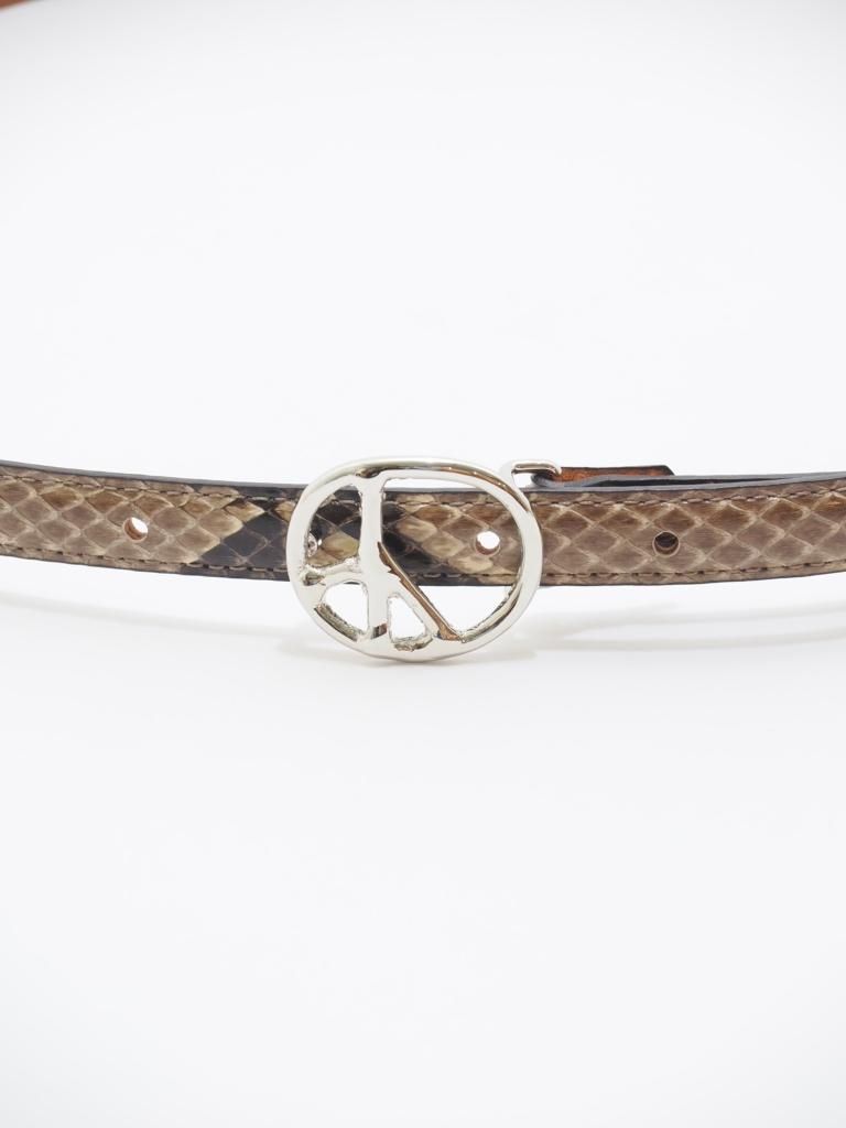 Needles ニードルズ - Peace Buckle Narrow Belt ピースバックルナローベルト - Python