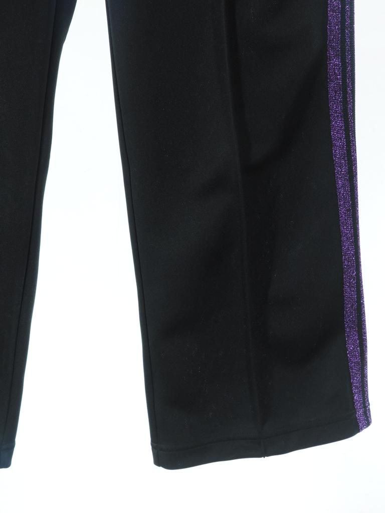 Needles x one day / ニードルズ × ワンデイ 別注 - Track Pant トラックパンツ - Poly Smooth - Black × Purple Lame