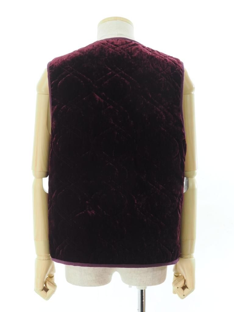 TUITACI  ĥ - Glliter Velvet Quilting Vest å٥٥åȥƥ󥰥٥ - Burgundy