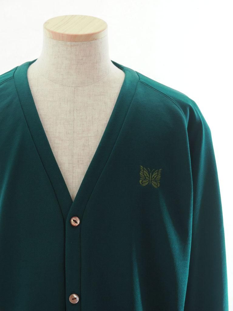 Needles ニードルズ - V Neck Cardigan ブイネックカーディガン - C/PE Bright Jersey - Jasper Green