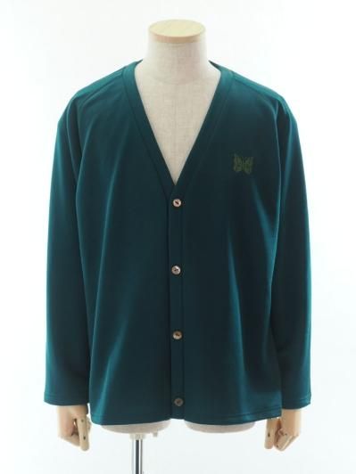Needles ニードルズ - V Neck Cardigan ブイネックカーディガン - C/PE Bright Jersey - Jasper Green