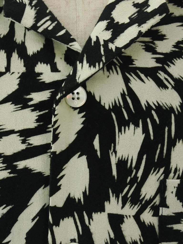 NOMA t.d. ノーマティーディー - Flannel Open Collar Shirt フランネルオープンカラーシャツ - Jungle Black