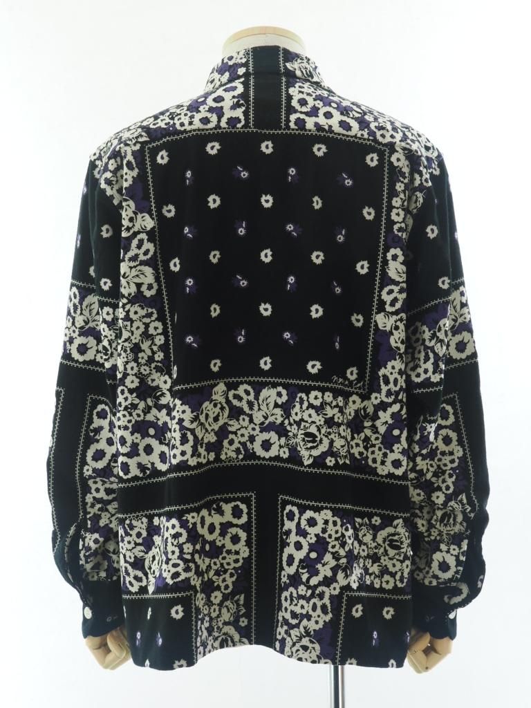 NOMA t.d. ノーマティーディー - Flannel Open Collar Shirt フランネルオープンカラーシャツ - Draw Your Garden / Black