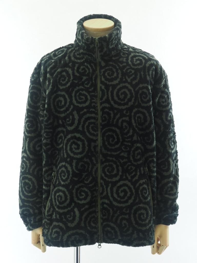 TUITACI 朔 ツイタチ - Arabesque Maze Fleece Blouson アラベスクメイズフリースブルゾン - Khaki × Black