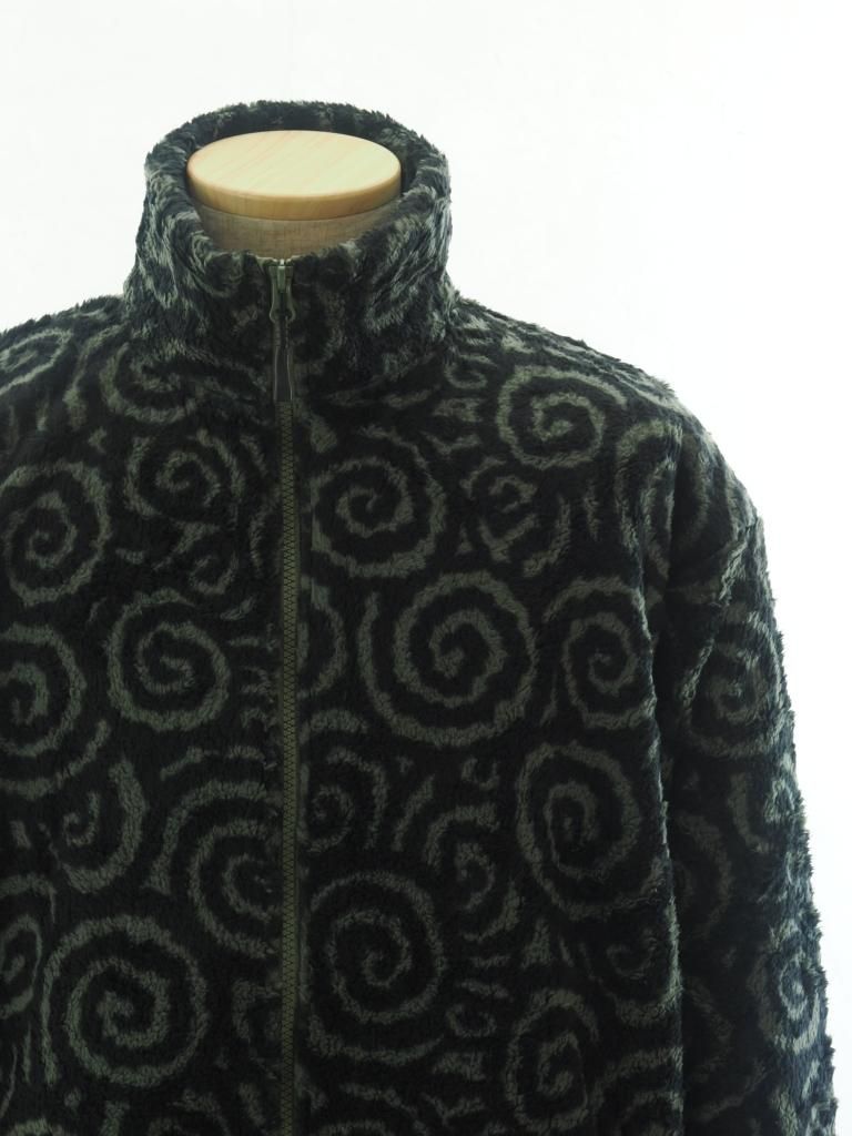 TUITACI 朔 ツイタチ - Arabesque Maze Fleece Blouson アラベスクメイズフリースブルゾン - Khaki × Black