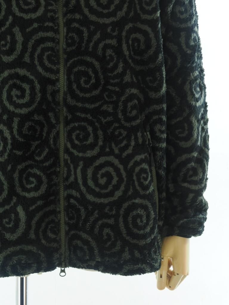 TUITACI 朔 ツイタチ - Arabesque Maze Fleece Blouson アラベスクメイズフリースブルゾン - Khaki × Black