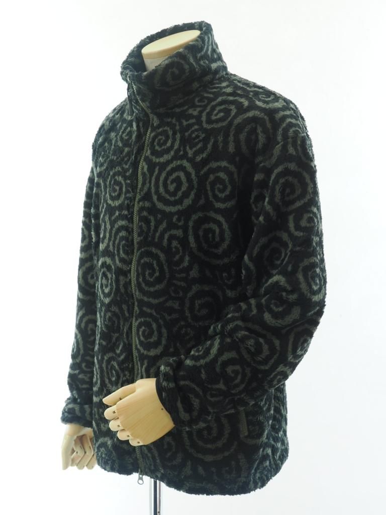 TUITACI 朔 ツイタチ - Arabesque Maze Fleece Blouson アラベスクメイズフリースブルゾン - Khaki × Black