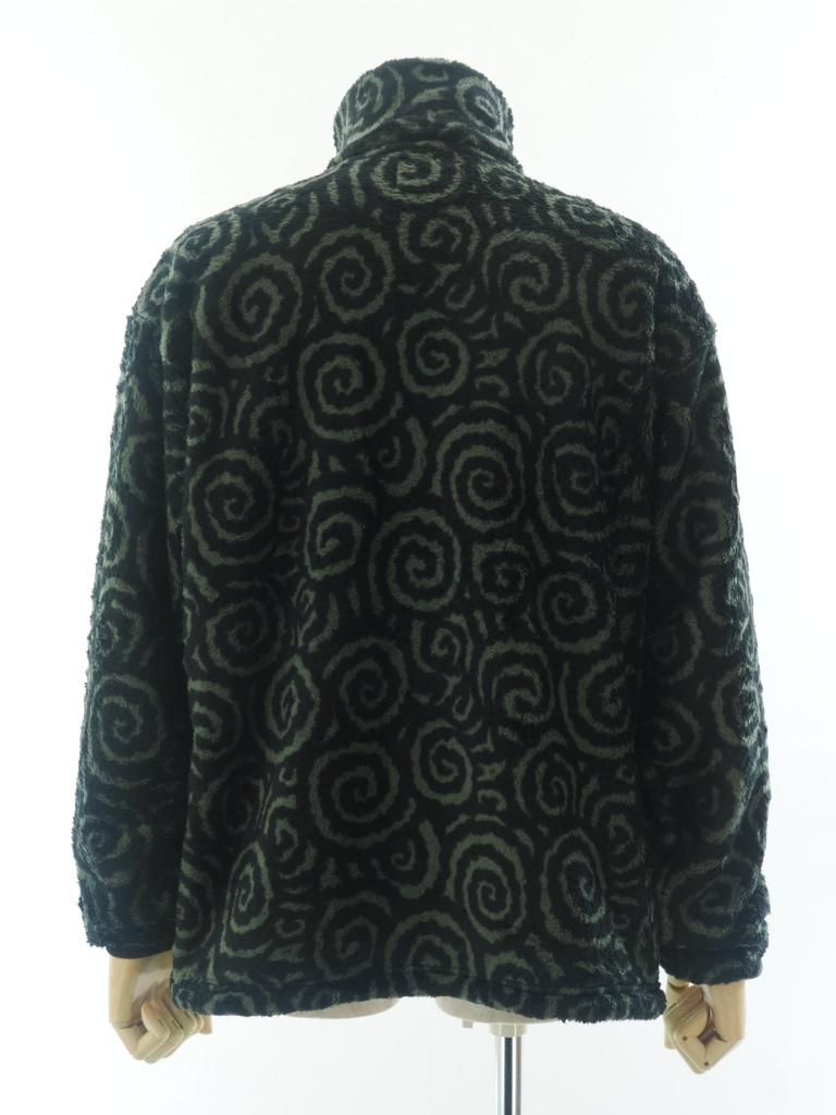 TUITACI 朔 ツイタチ - Arabesque Maze Fleece Blouson アラベスクメイズフリースブルゾン - Khaki × Black