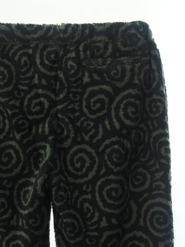 TUITACI 朔 ツイタチ - Arabesque Maze Fleece Pant アラベスクメイズフリースパンツ - Khaki × Black