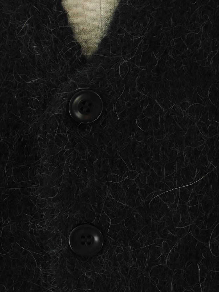 NOMA t.d. Ρޥƥǥ - Hand knitted Mohair Cardigan ϥɥ˥åȥإǥ - Black