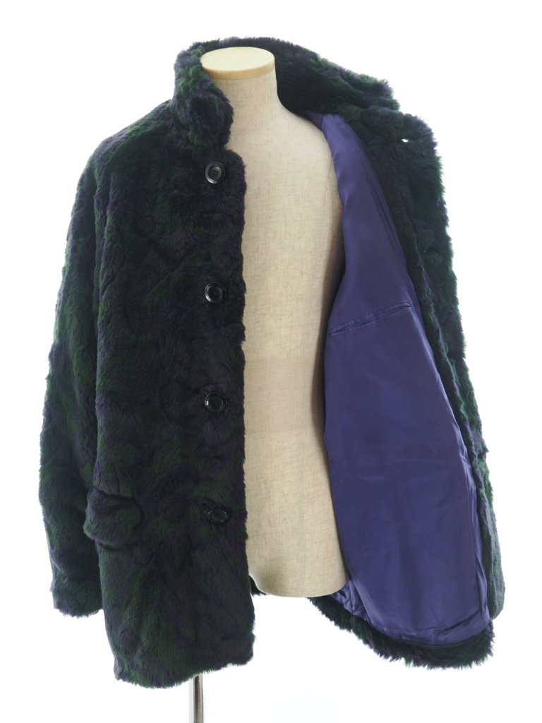 Needles ˡɥ륺 - S.C. Car Coat  - Fur / Paisley - Green / Purple