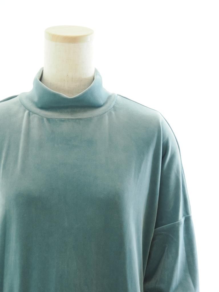 Rhodolirion ロドリリオン - Frill Tiered Long Sleeve フリルティアードロングスリーブ - Velour - Lt.Green
