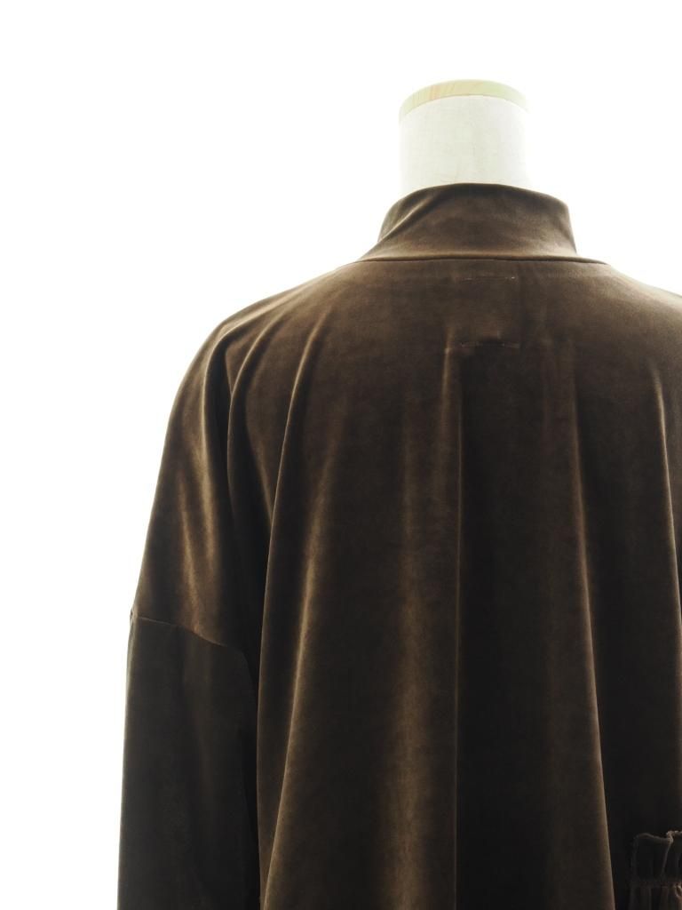 Rhodolirion ロドリリオン - Frill Tiered Long Sleeve フリルティアードロングスリーブ - Velour - Brown
