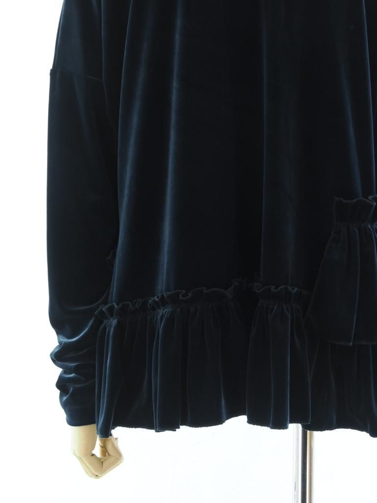 Rhodolirion ɥꥪ - Frill Tiered Long Sleeve եƥɥ󥰥꡼ - Velour - Navy
